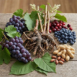 Which food is highest in resveratrol?