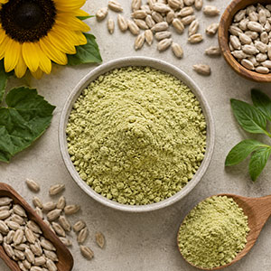 What is sunflower protein made of?